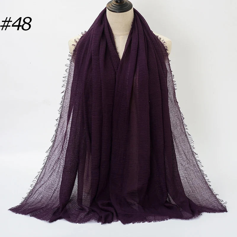Foulard Hijab Coton Froissé - Bandana Turban Musulman Africain