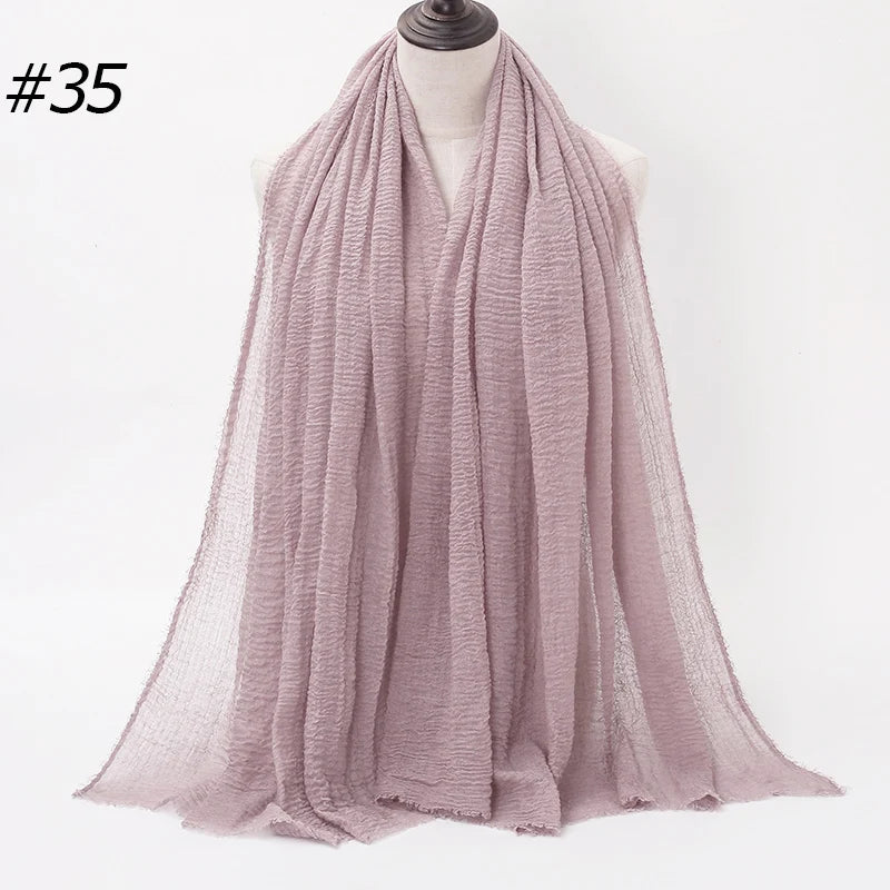 Foulard Hijab Coton Froissé - Bandana Turban Musulman Africain