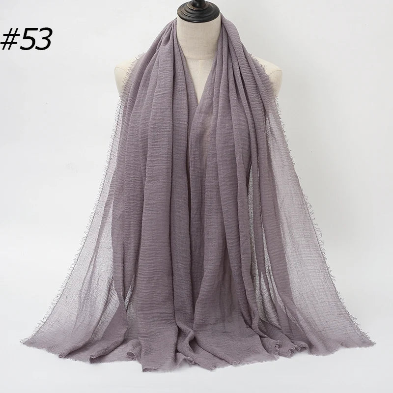 Foulard Hijab Coton Froissé - Bandana Turban Musulman Africain