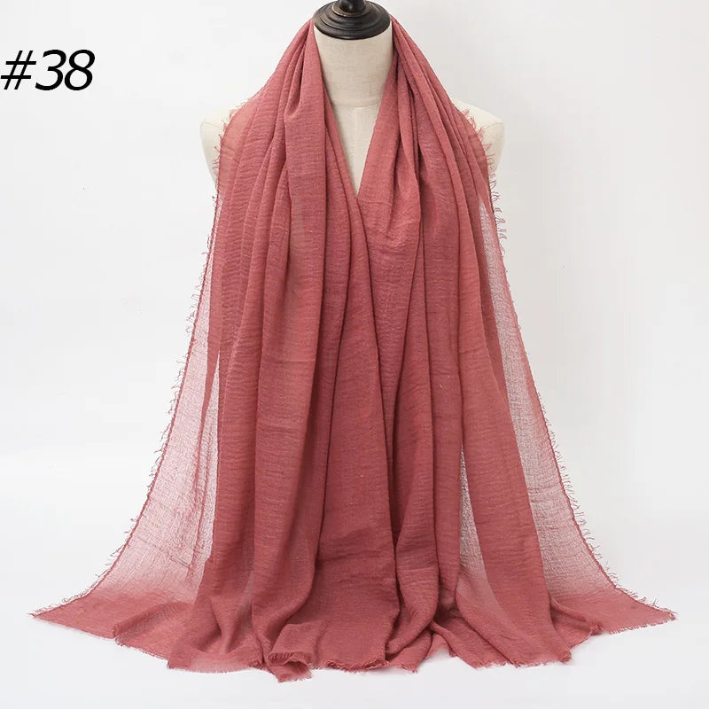Foulard Hijab Coton Froissé - Bandana Turban Musulman Africain