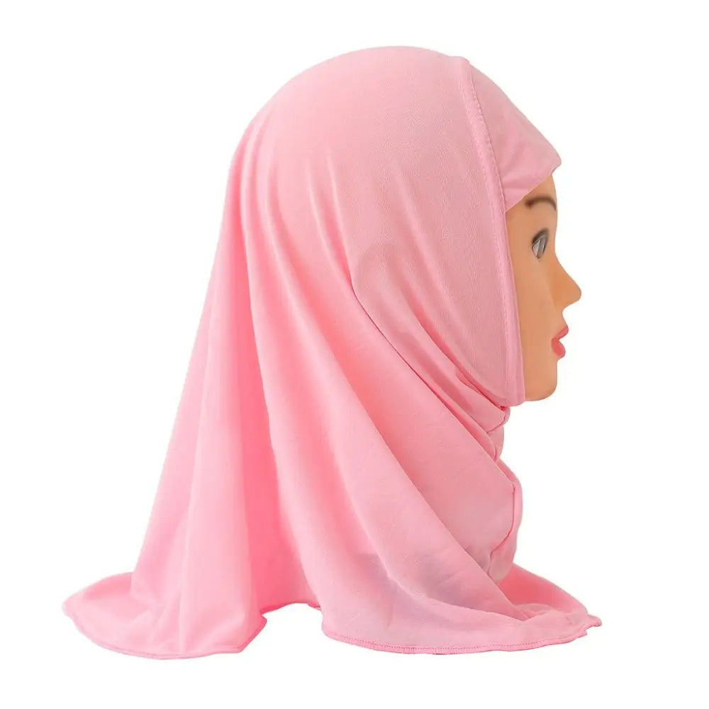 Hijabs Enfants Filles 50cm - Écharpe Islamique 2-7 ans Extensible