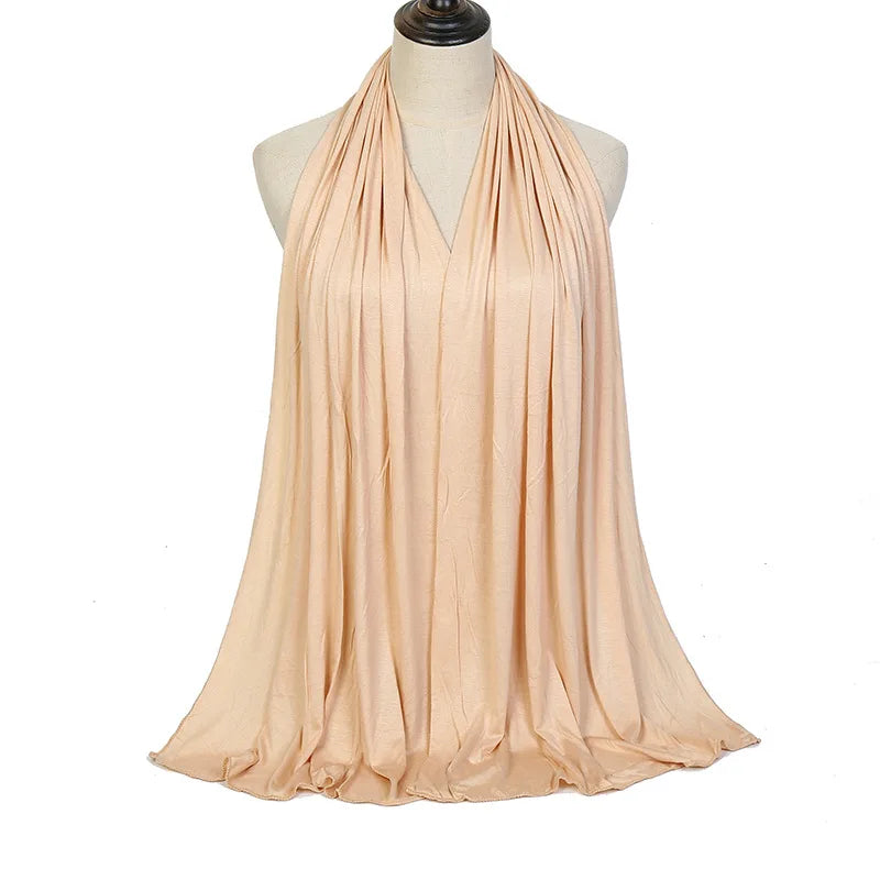 Hijab Jersey Coton Modal 170x60cm - Long Châle Musulman Turban Doux
