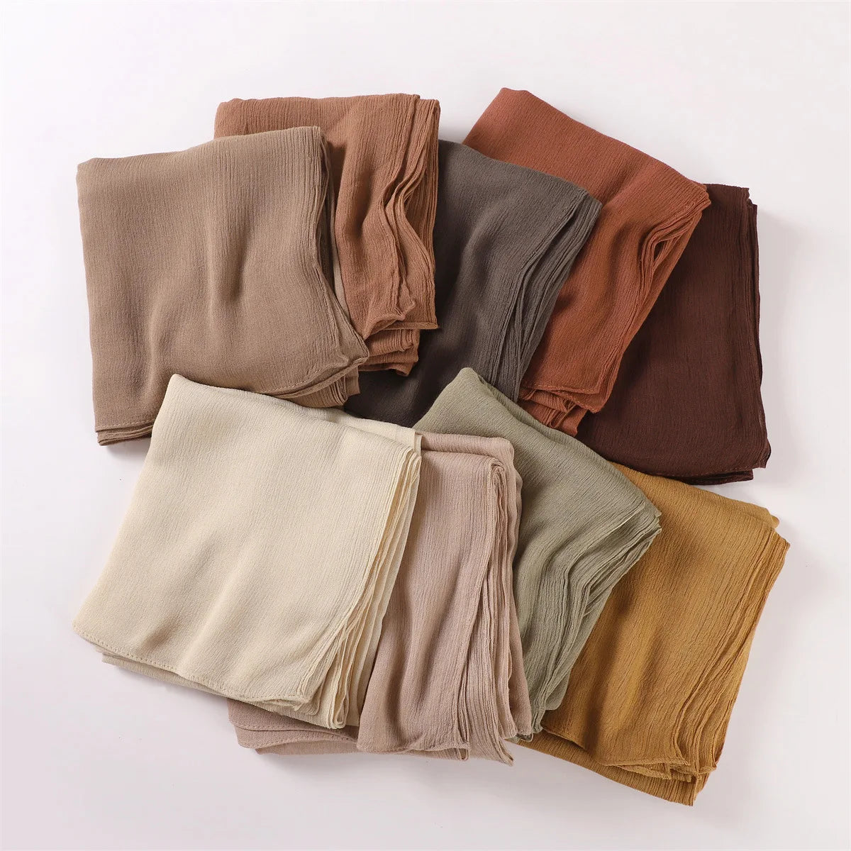 Écharpe Hijab à Plis Rayonne Coton - Turban Musulman Grande Taille