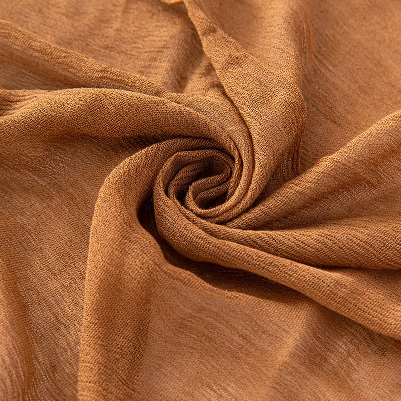Foulard Viscose Coton avec Pompon - Hijab Musulman 61 Couleurs Unies