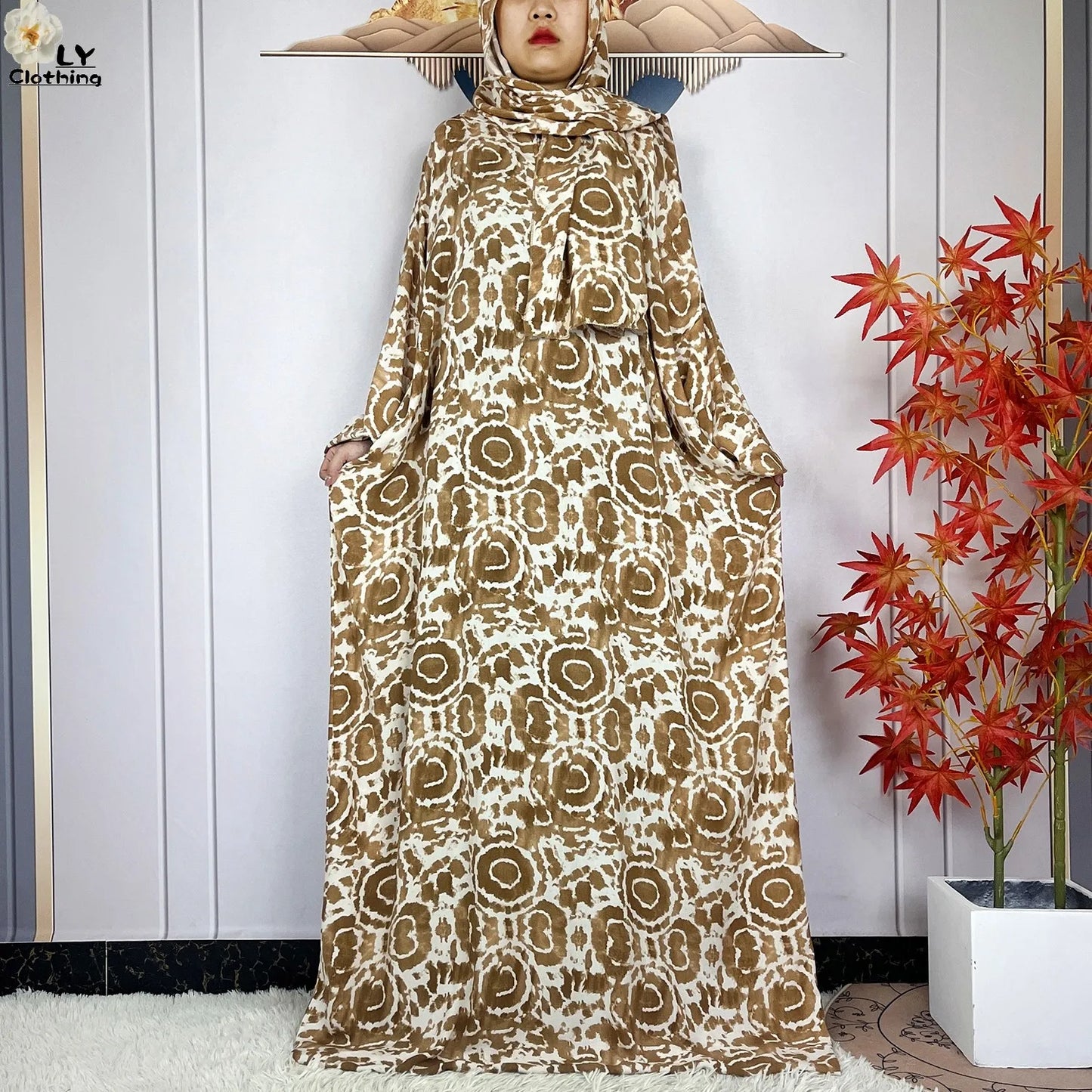 Abayas Musulmanes Ramadan Coton - Robes Prière Manches Longues