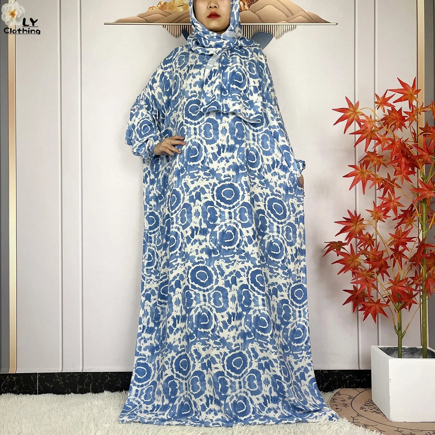 Abayas Musulmanes Ramadan Coton - Robes Prière Manches Longues