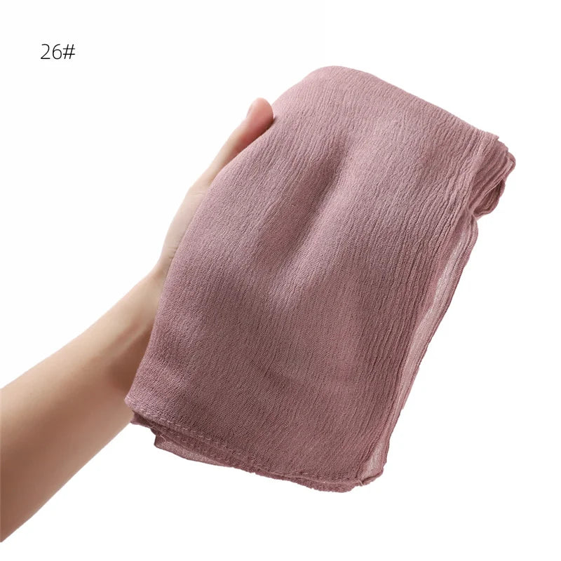 Écharpe Hijab à Plis Rayonne Coton - Turban Musulman Grande Taille