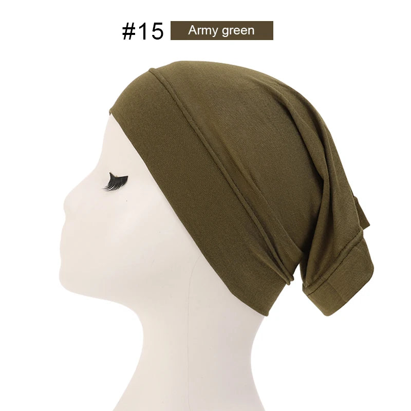 Hijab Casquettes Modal Coton - Sous-Écharpe Turban Islamique Femmes