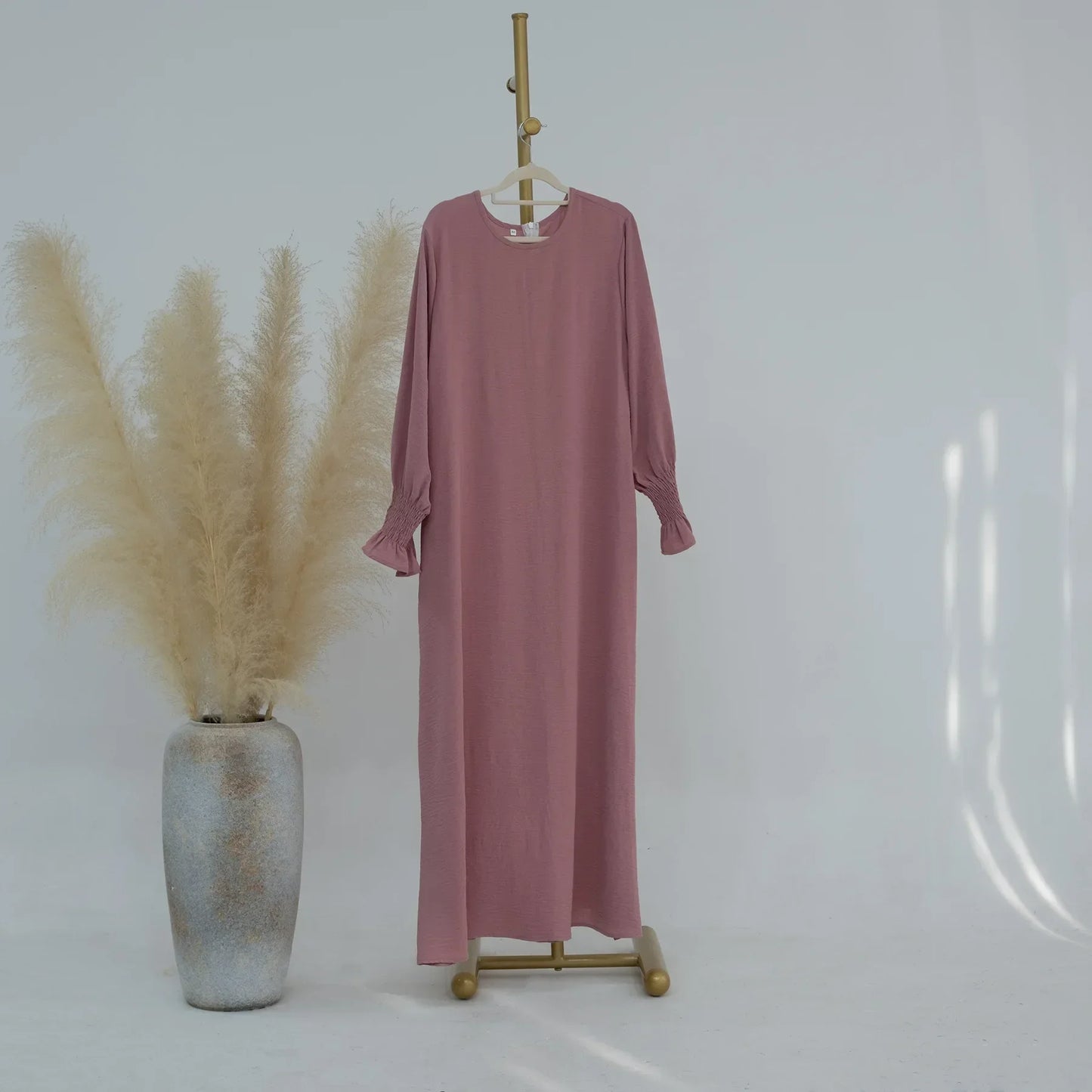 Abaya Robe Longue Style Pansement - Vêtement Musulman Simple Dubaï