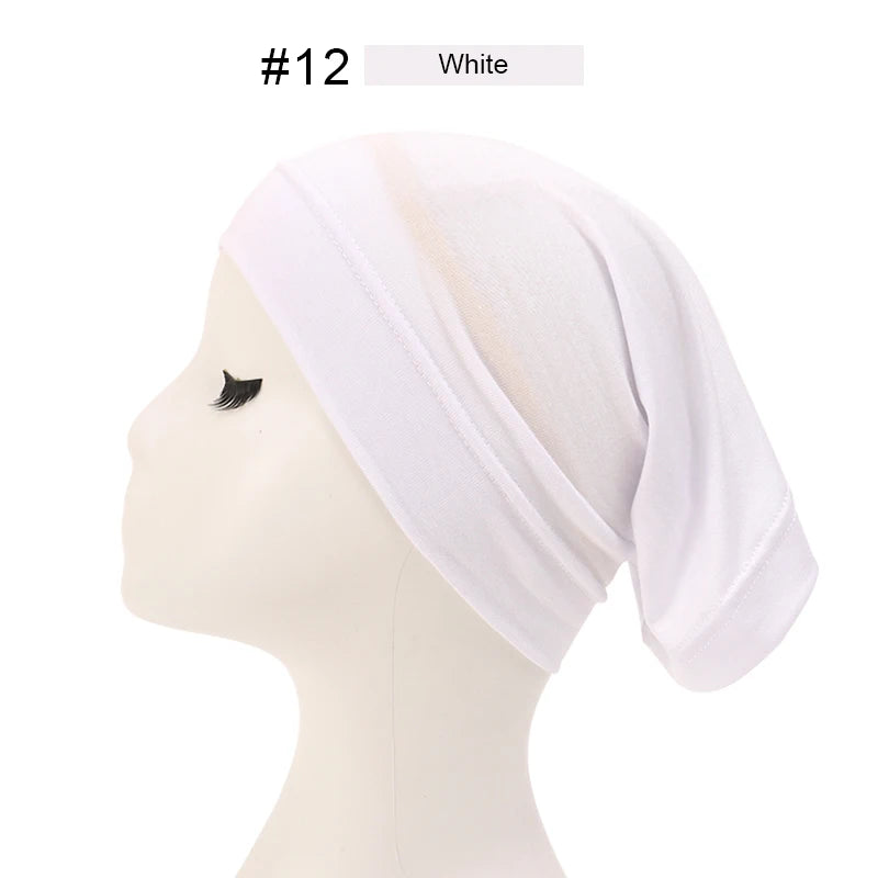 Hijab Casquettes Modal Coton - Sous-Écharpe Turban Islamique Femmes
