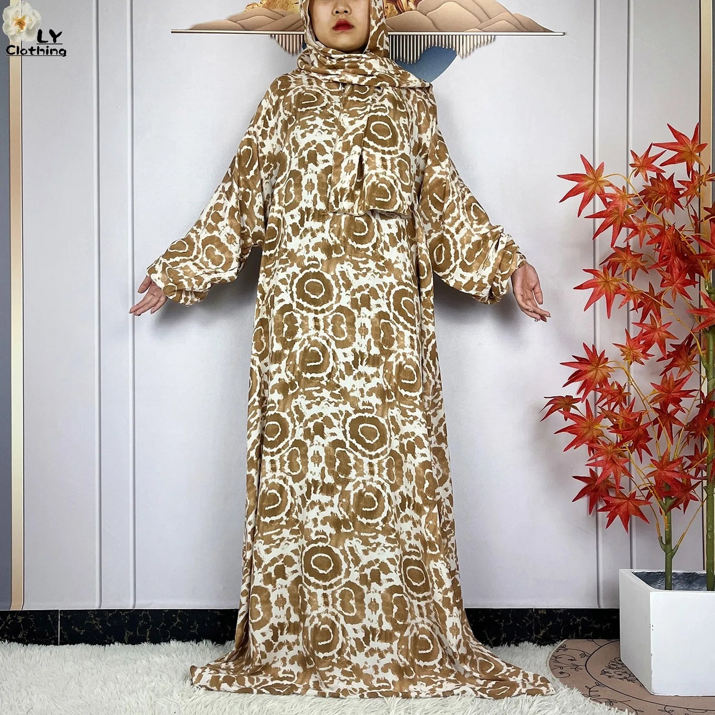 Abayas Musulmanes Ramadan Coton - Robes Prière Manches Longues