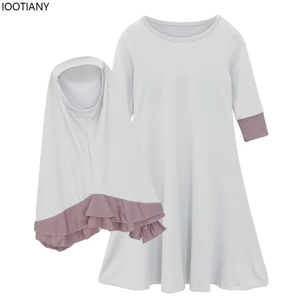 Vêtements de Prière Enfant Fille - Ensemble Burkha Ramadan 2025