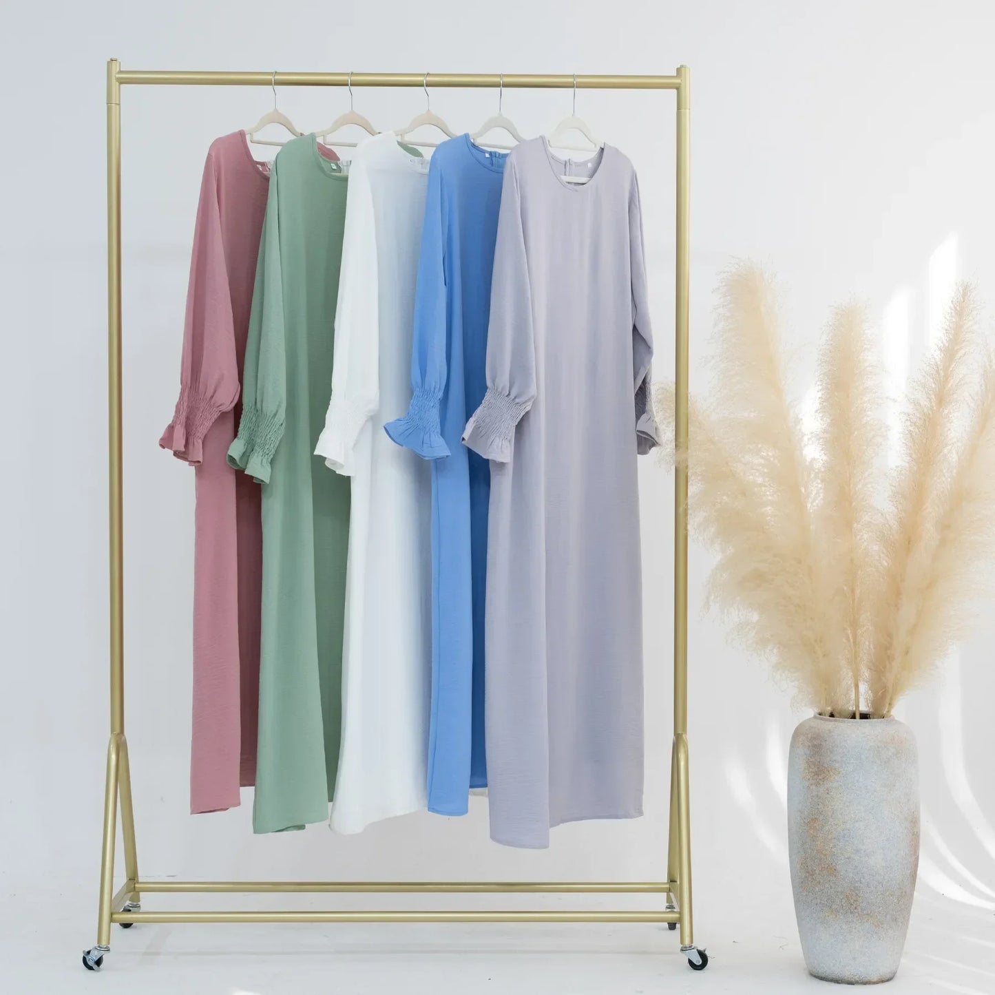 Abaya Robe Longue Style Pansement - Vêtement Musulman Simple Dubaï