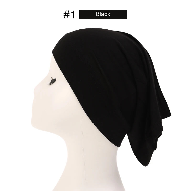 Hijab Casquettes Modal Coton - Sous-Écharpe Turban Islamique Femmes