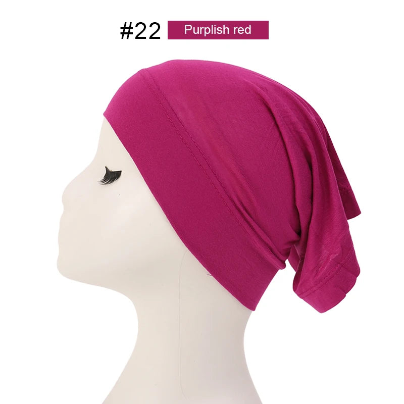 Hijab Casquettes Modal Coton - Sous-Écharpe Turban Islamique Femmes