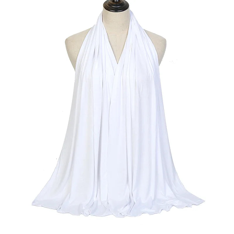 Hijab Jersey Coton Modal 170x60cm - Long Châle Musulman Turban Doux