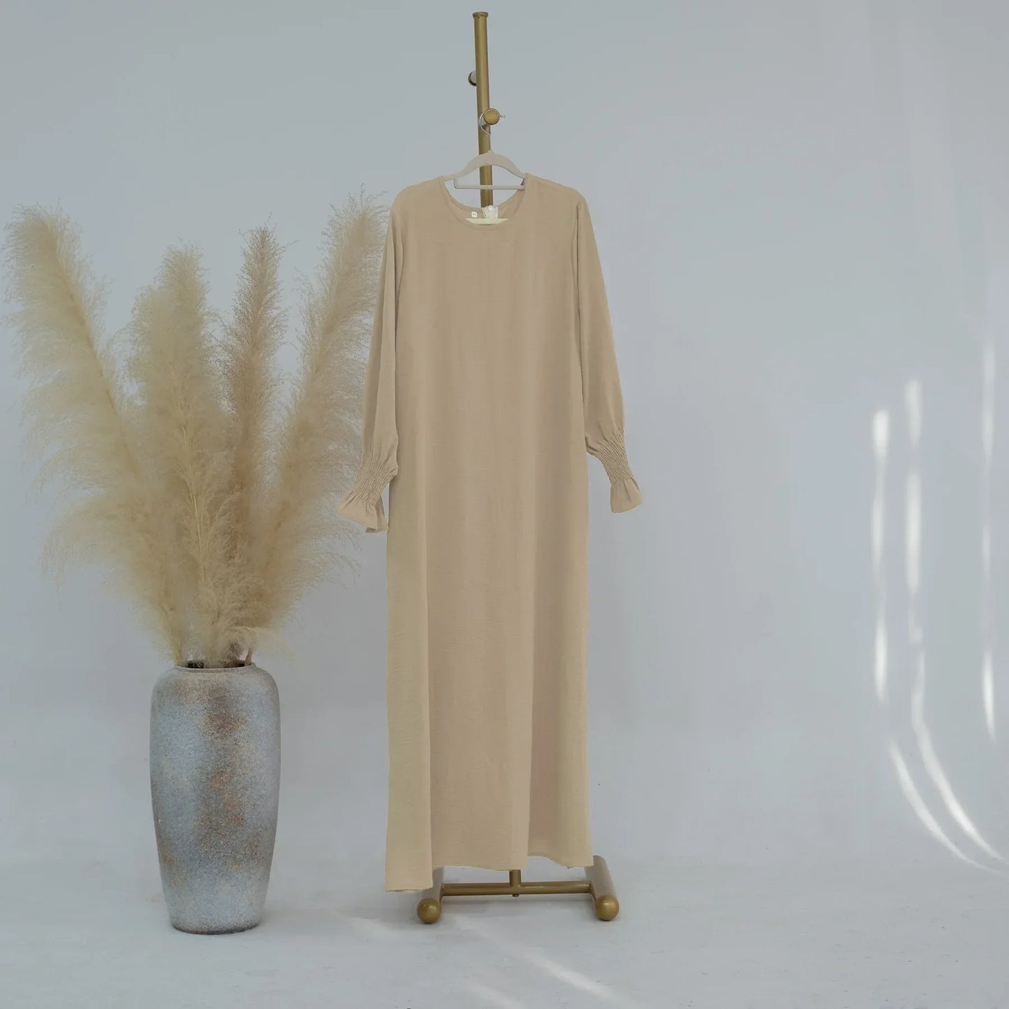 Abaya Robe Longue Style Pansement - Vêtement Musulman Simple Dubaï