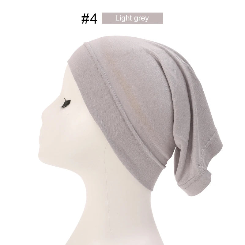 Hijab Casquettes Modal Coton - Sous-Écharpe Turban Islamique Femmes