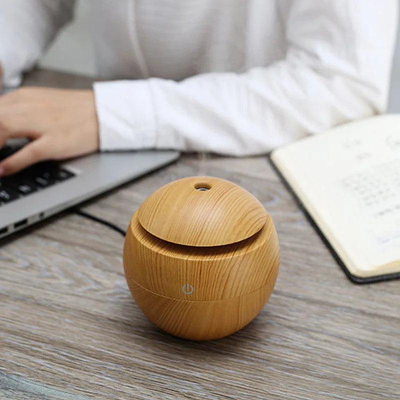 Humidificateur Champignon 200ml USB - Diffuseur Arôme LED 7 Couleurs