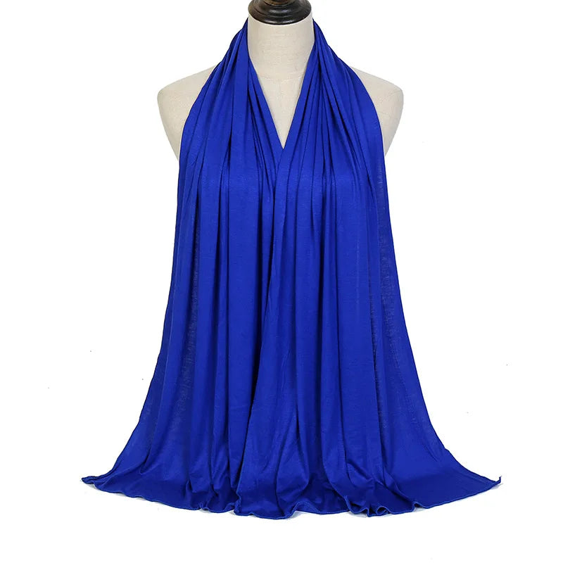Hijab Jersey Coton Modal 170x60cm - Long Châle Musulman Turban Doux
