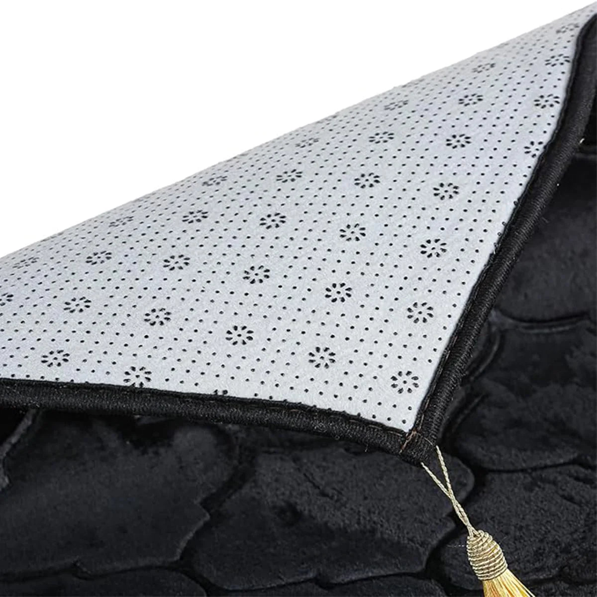 Tapis de Prière Épais Peluche - Flanelle Pampilles Imprimé Irrégulier