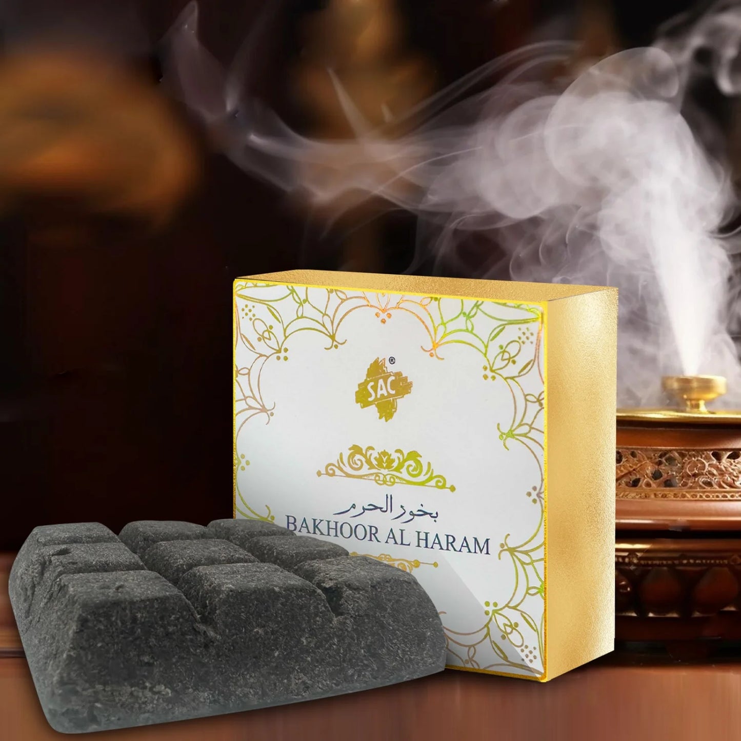 Poudre Oud Santal Musc Premium - 9 Briques Parfumerie Méditation