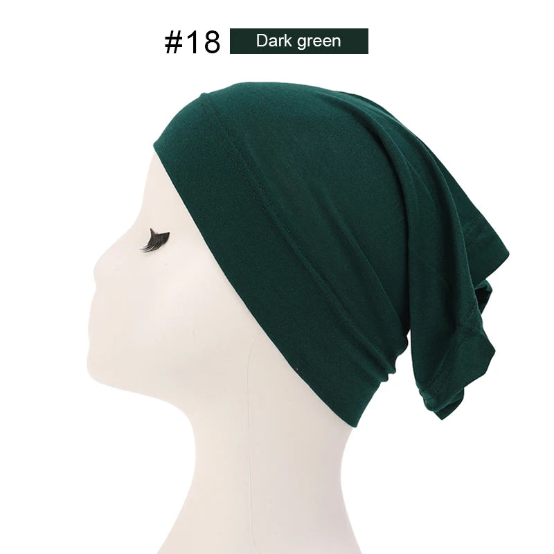 Hijab Casquettes Modal Coton - Sous-Écharpe Turban Islamique Femmes