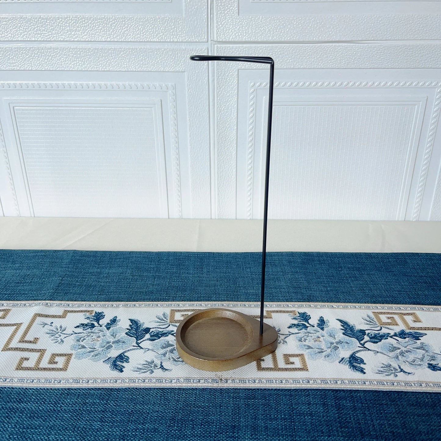 Brûleur d'Encens Bois Rond - Porte-Bâtons Plateau Ornement Chambre