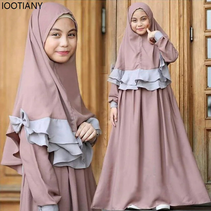 Vêtements de Prière Enfant Fille - Ensemble Burkha Ramadan 2025