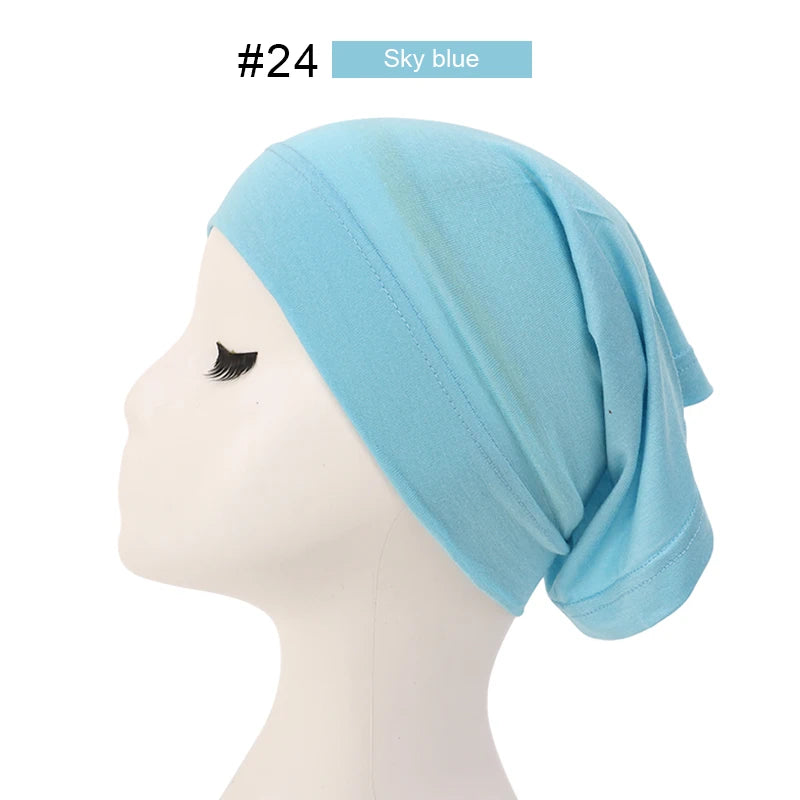 Hijab Casquettes Modal Coton - Sous-Écharpe Turban Islamique Femmes