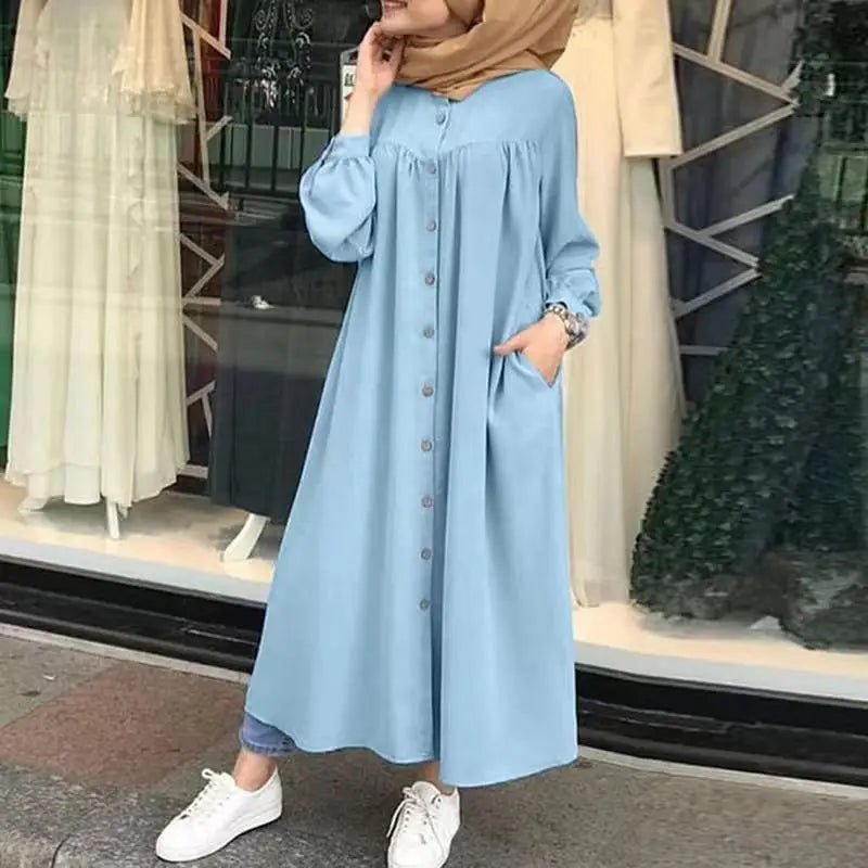 Abaya Vintage Dubaï - Robe Caftan Musulmane Élégante Style Arabe