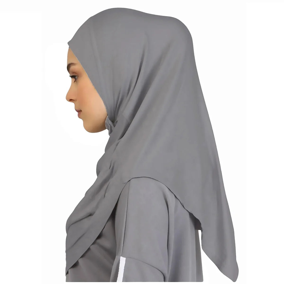 Modal Islamique Noir Hijab Abaya - Jersey Turban Enveloppe Instantanée