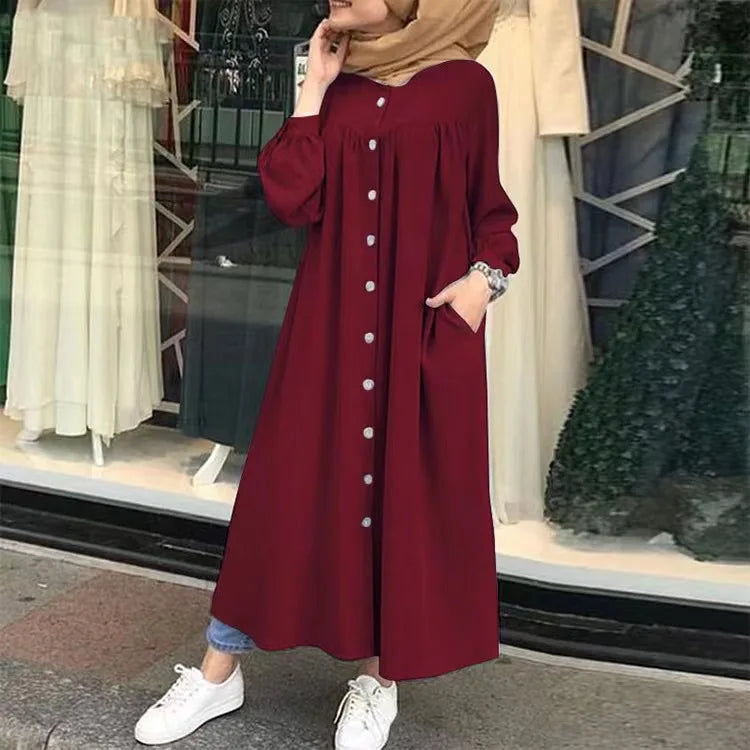 Abaya Vintage Dubaï - Robe Caftan Musulmane Élégante Style Arabe