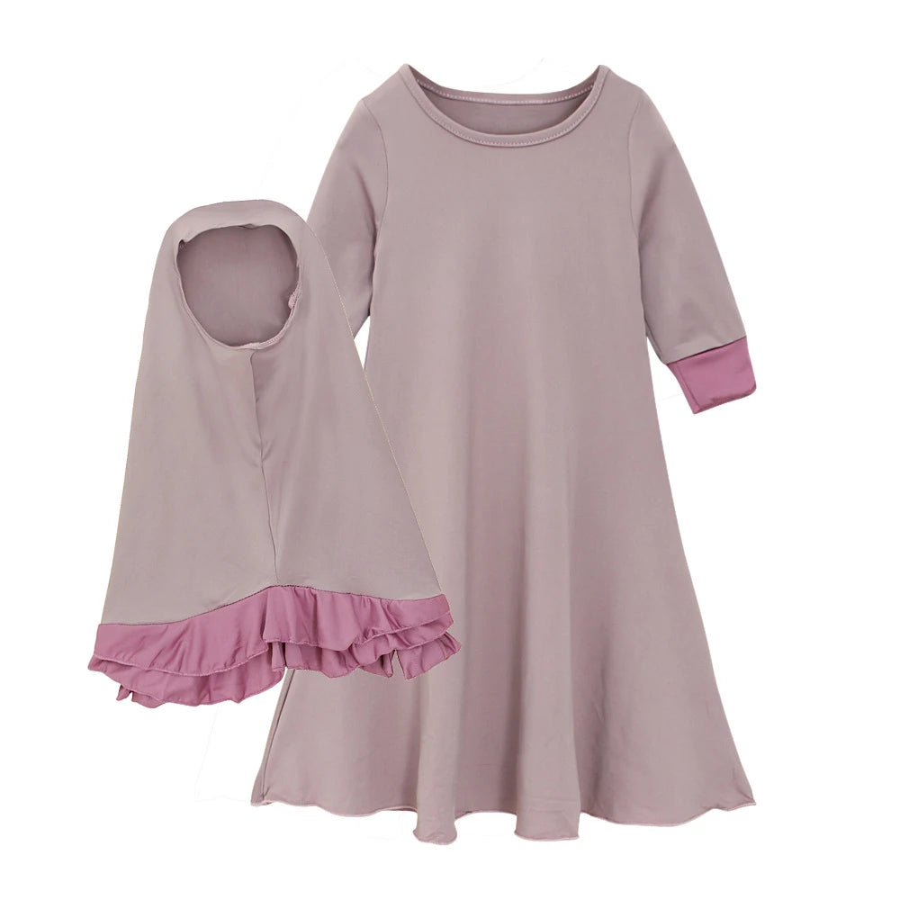 Vêtements de Prière Enfant Fille - Ensemble Burkha Ramadan 2025