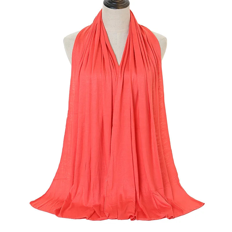 Hijab Jersey Coton Modal 170x60cm - Long Châle Musulman Turban Doux