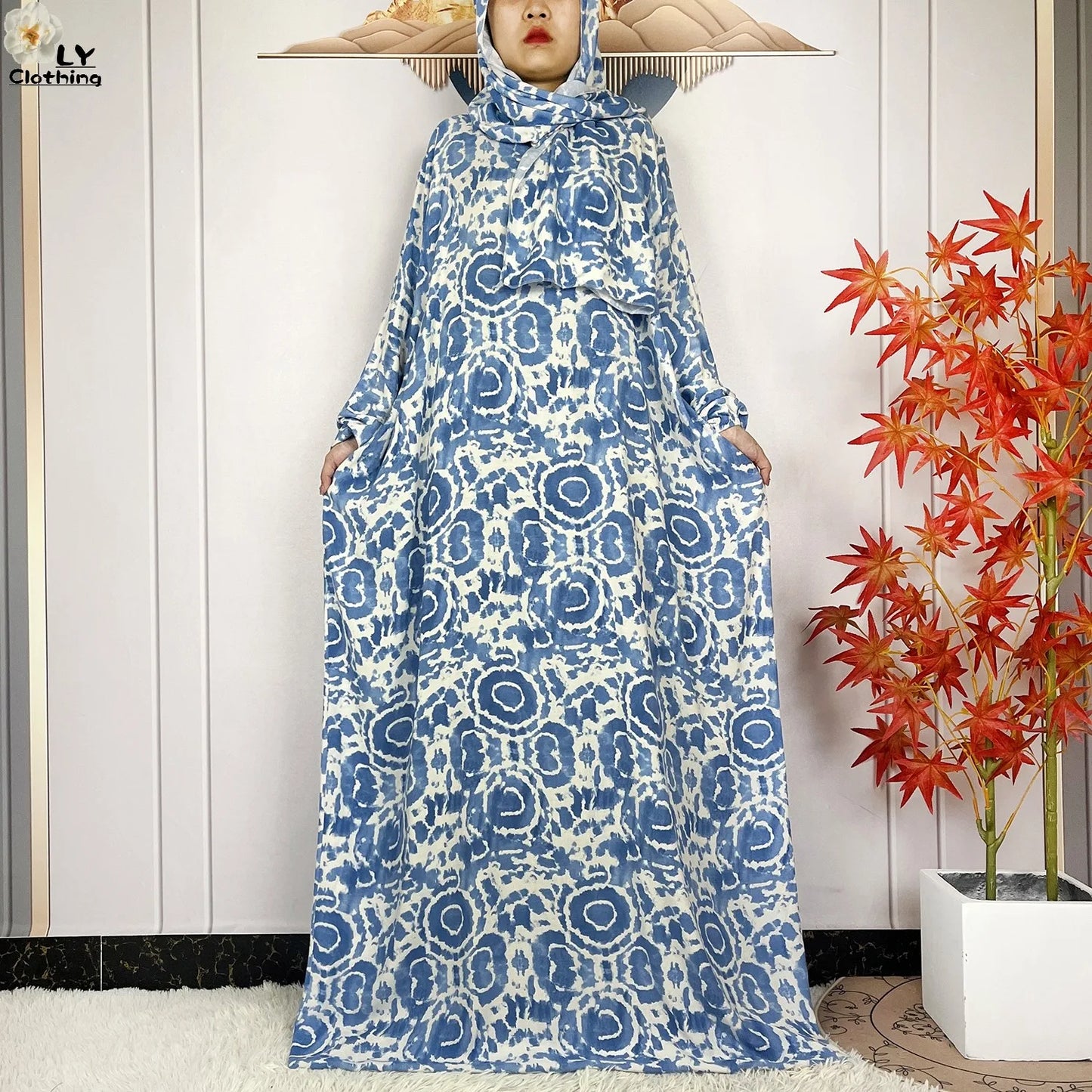 Abayas Musulmanes Ramadan Coton - Robes Prière Manches Longues