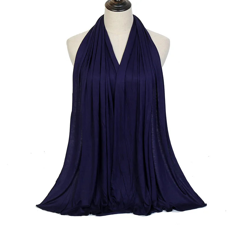 Hijab Jersey Coton Modal 170x60cm - Long Châle Musulman Turban Doux