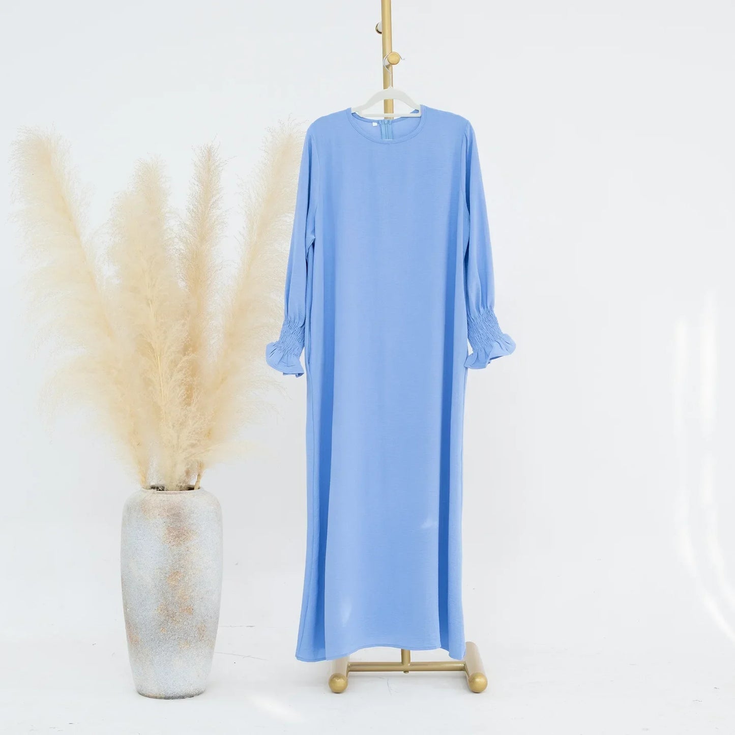 Abaya Robe Longue Style Pansement - Vêtement Musulman Simple Dubaï
