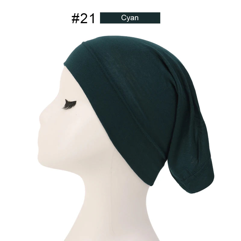 Hijab Casquettes Modal Coton - Sous-Écharpe Turban Islamique Femmes