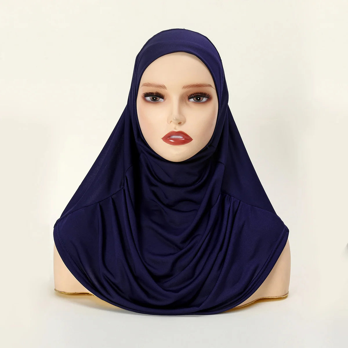 Modal Islamique Noir Hijab Abaya - Jersey Turban Enveloppe Instantanée