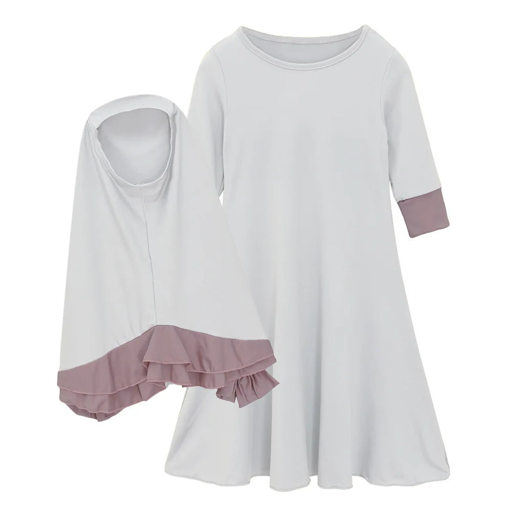 Vêtements de Prière Enfant Fille - Ensemble Burkha Ramadan 2025
