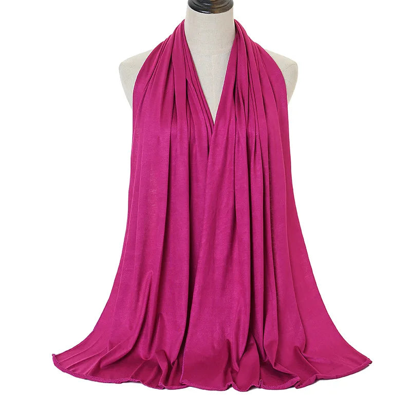 Hijab Jersey Coton Modal 170x60cm - Long Châle Musulman Turban Doux