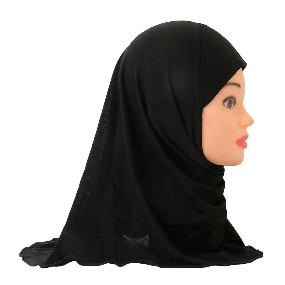 Hijabs Enfants Filles 50cm - Écharpe Islamique 2-7 ans Extensible