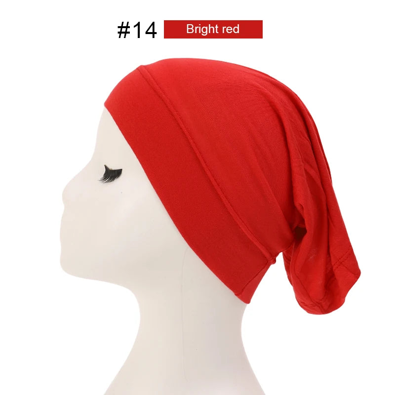Hijab Casquettes Modal Coton - Sous-Écharpe Turban Islamique Femmes