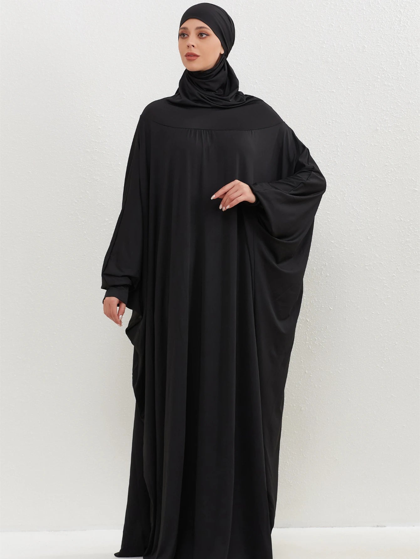 Abaya islamique modeste Ramadan robe musulmane Abayas à capuche à manches longues une pièce prière Hijab robe femmes Jilbabs caftans turcs