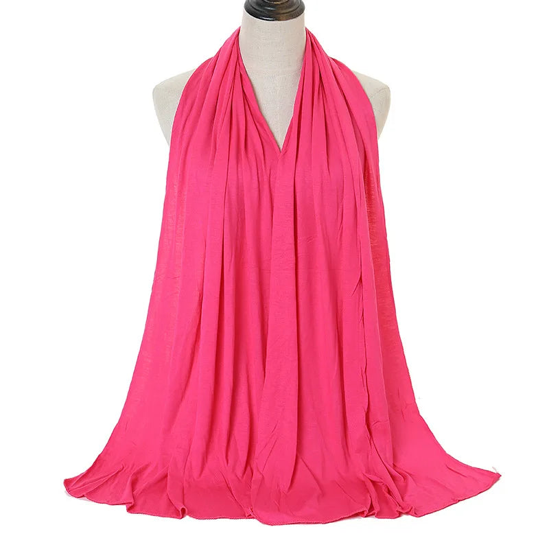Hijab Jersey Coton Modal 170x60cm - Long Châle Musulman Turban Doux