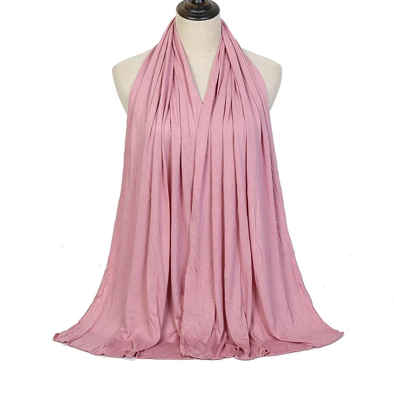 Hijab Jersey Coton Modal 170x60cm - Long Châle Musulman Turban Doux