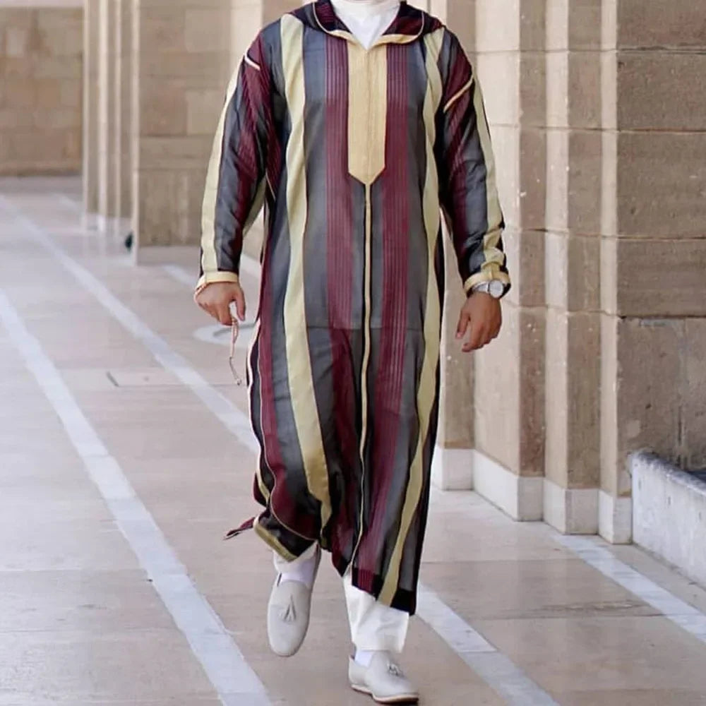 Qamis Homme Musulman Traditionnel - Robe Islamique Blanc Cassé