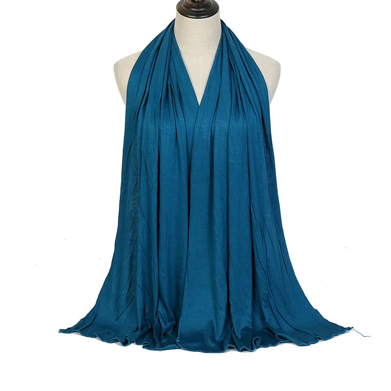 Hijab Jersey Coton Modal 170x60cm - Long Châle Musulman Turban Doux