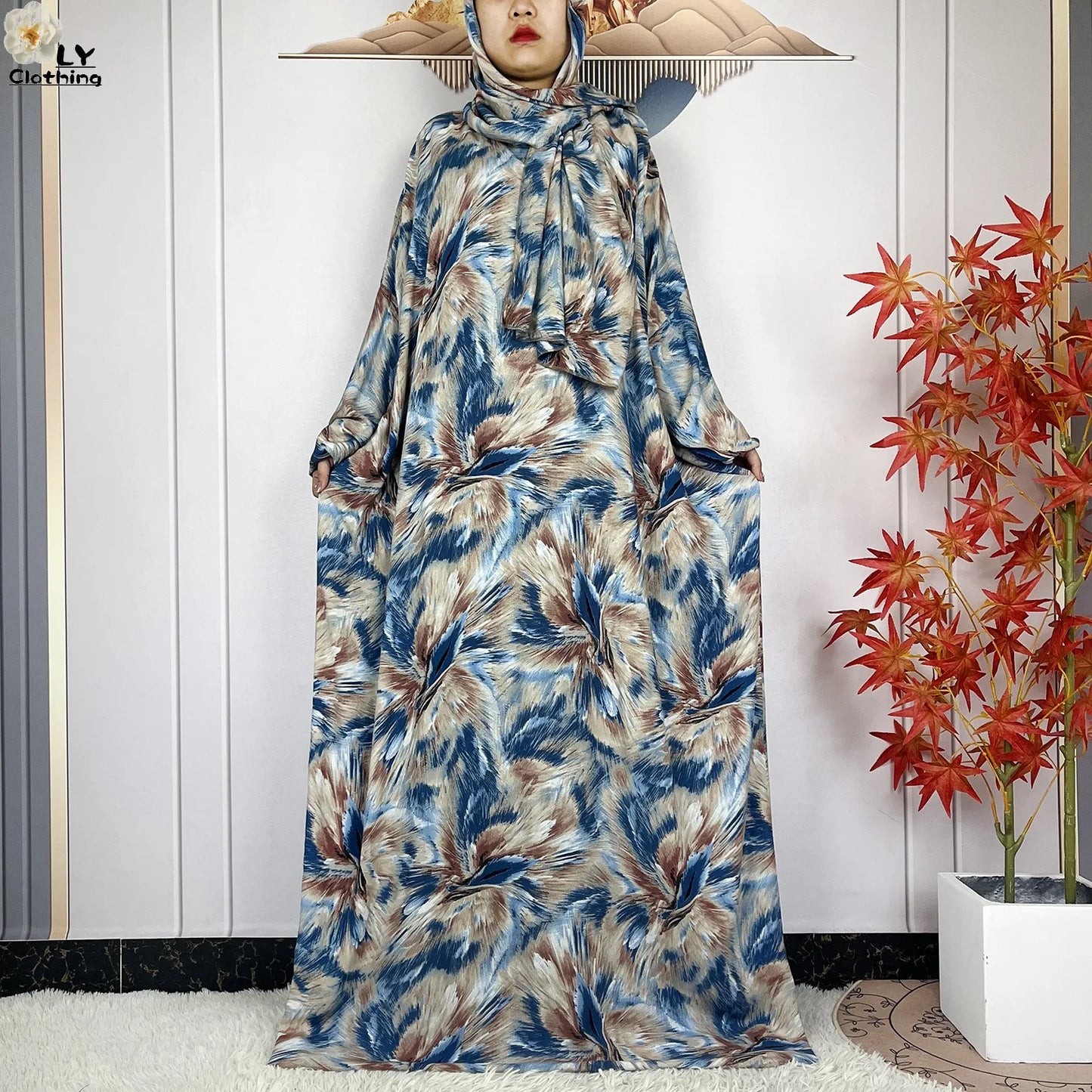 Abayas Musulmanes Ramadan Coton - Robes Prière Manches Longues